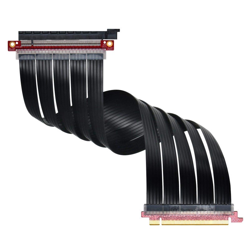 SilverStone Technology Universal PCI-Express X16 Gen 3.0 Flexible Riser Cable 400mm EMI Shielding (SST-RC04B-400) - Image 1